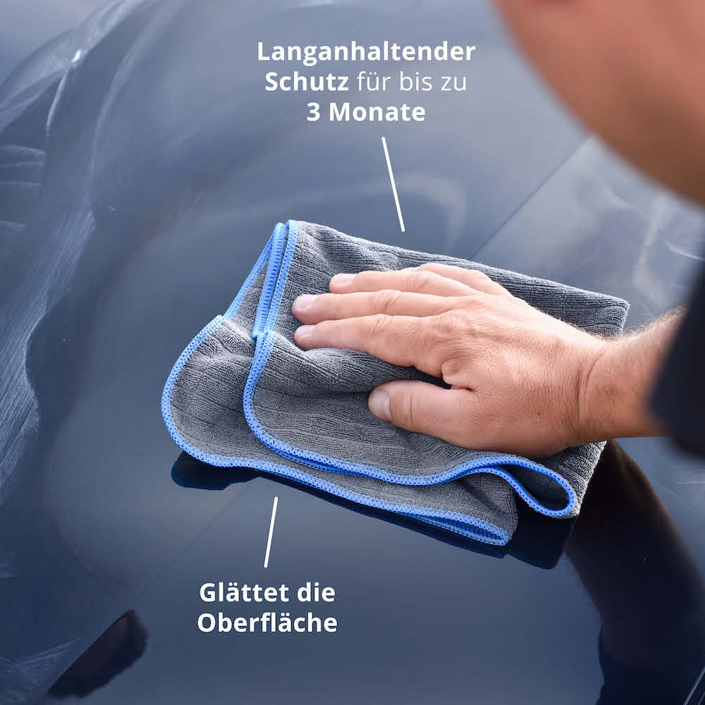 Langanhaltender Schutz=>Bei korrekter Anwendung garantiert Dir unsere Politur langanhaltenden Schutz für bis zu 3 Monate.