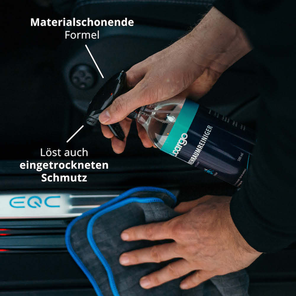Perfektes Reinigungsergebnis=>Unser Innenraumreiniger sorgt für porentiefe Reinheit auf allen Stoffen Deines Fahrzeuginnenraums.