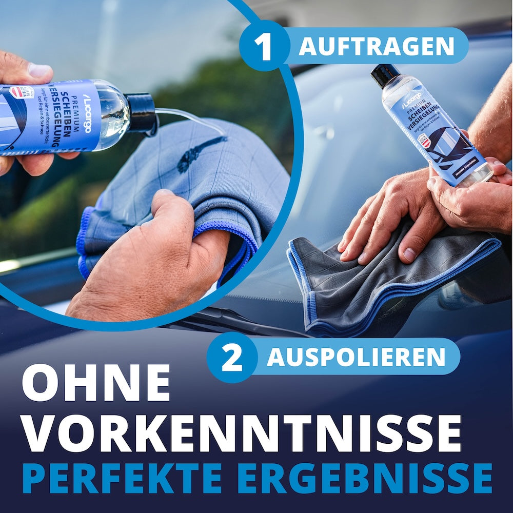 Profi-Ergebnisse=>Einfach mit einem Mikrofasertuch auf die gewünschte Fläche in kreisenden Bewegungen auftragen und anschließend mit einem leicht angefeuchteten Tuch nachwischen.