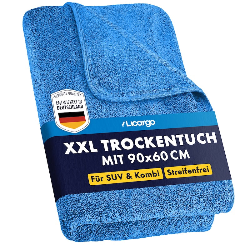 Das ultimative Trockentuch=>Das Premium-Tuch kombiniert beeindruckende Saugkraft mit streifenfreier Trocknung. Es schont den Lack, deckt große Flächen mühelos ab und sorgt für ein perfektes Ergebnis.