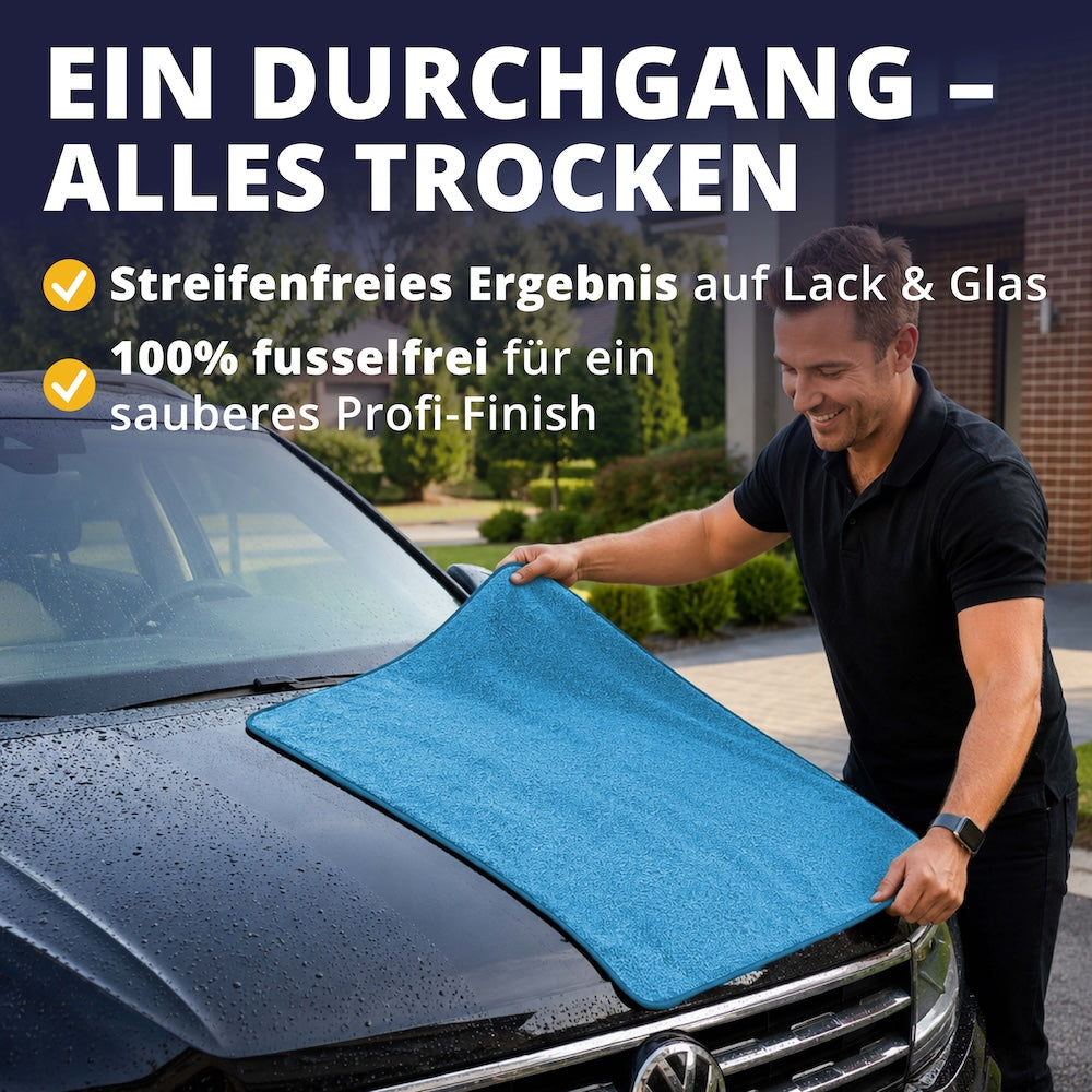 Perfektes Finish=>Erlebe makellose Ergebnisse auf Lack und Glas – ganz ohne Schlieren oder Fussel. Für maximalen Glanz und ein Finish, das aussieht wie frisch vom Autohaus.